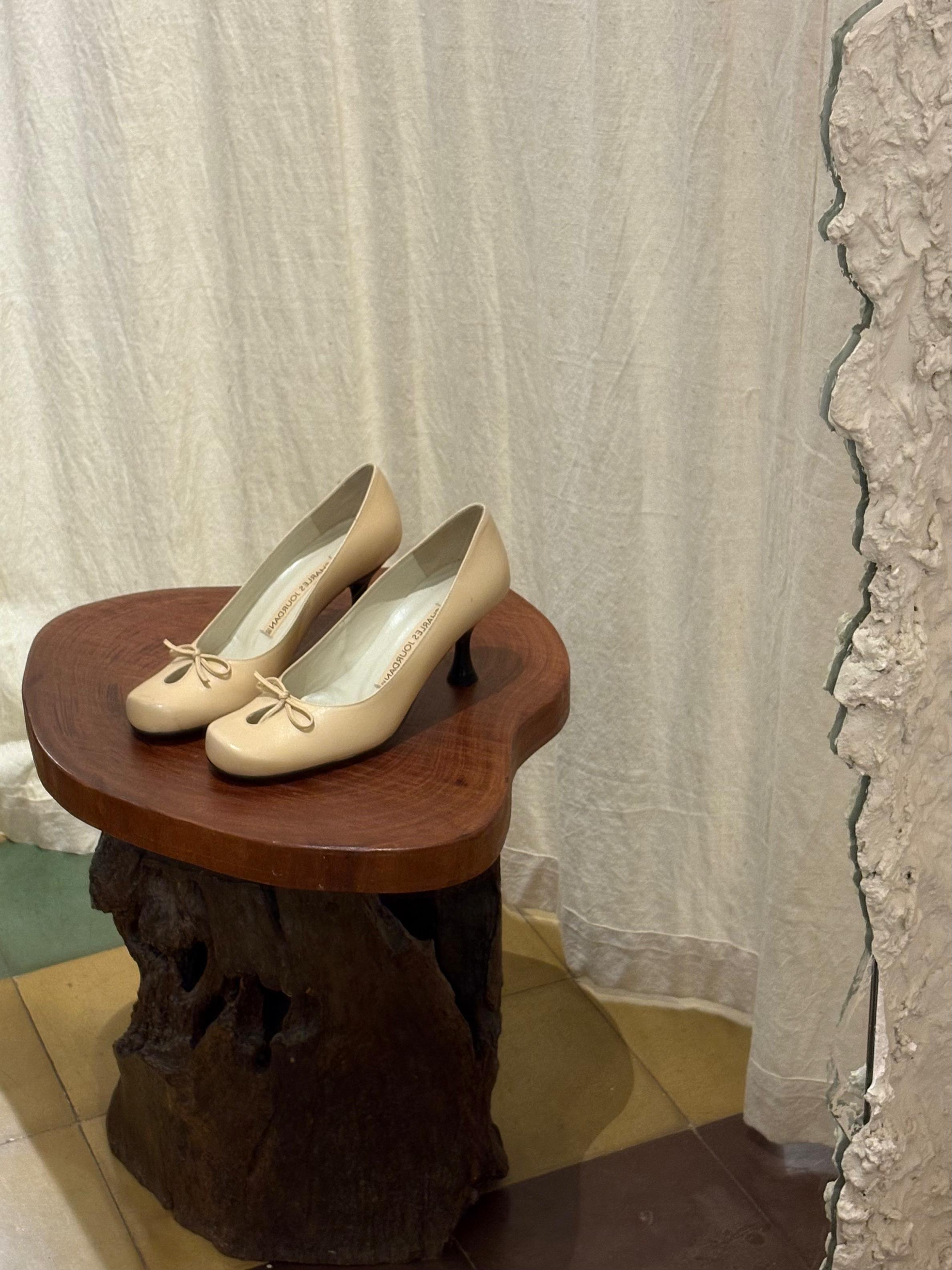 Charles Jourdan - Cream Bow Heels